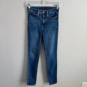J. Crew Factory Skinny Jeans Women's 25 High Rise Medium Wash Stretch Denim